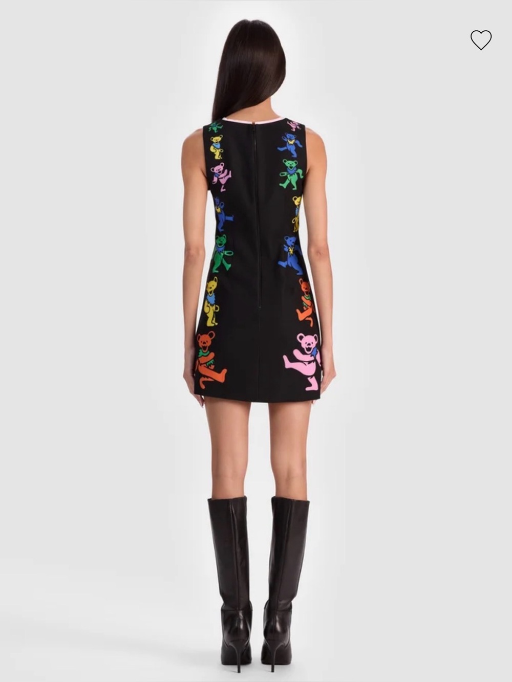 Alice + Olivia x Grateful Dead Dancing Bears Mini Shift Dress Sz 12 NWT - Picture 7 of 7